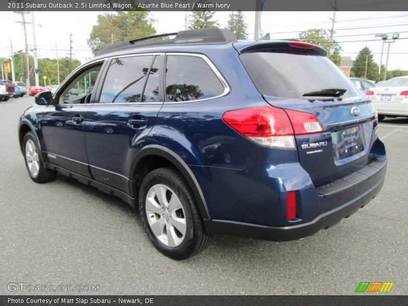 Azurite Blue Pearl / Warm Ivory 2011 Subaru Outback 2.5i Limited Wagon