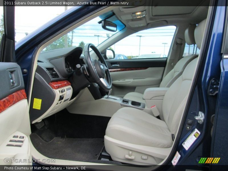 Azurite Blue Pearl / Warm Ivory 2011 Subaru Outback 2.5i Limited Wagon