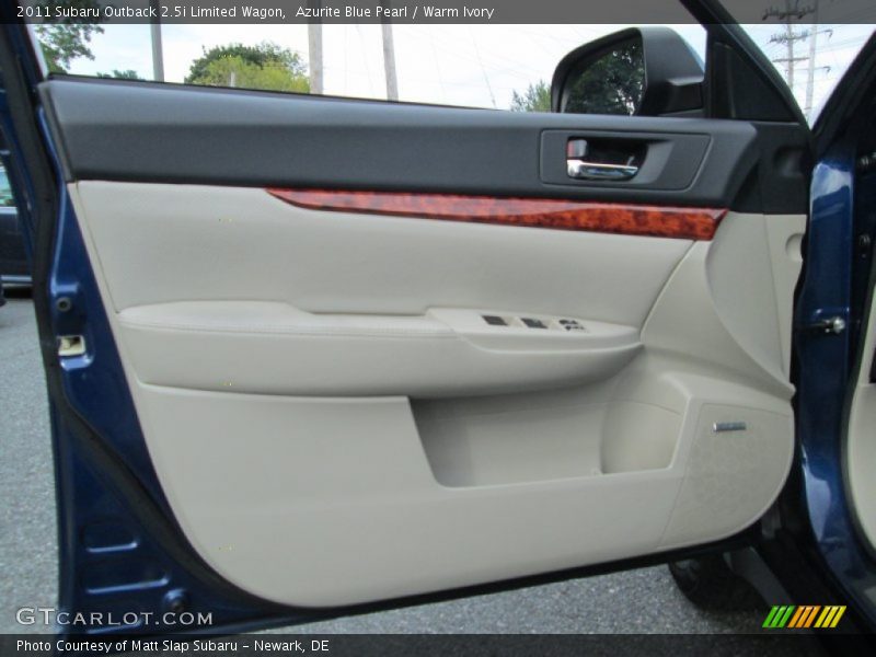 Azurite Blue Pearl / Warm Ivory 2011 Subaru Outback 2.5i Limited Wagon