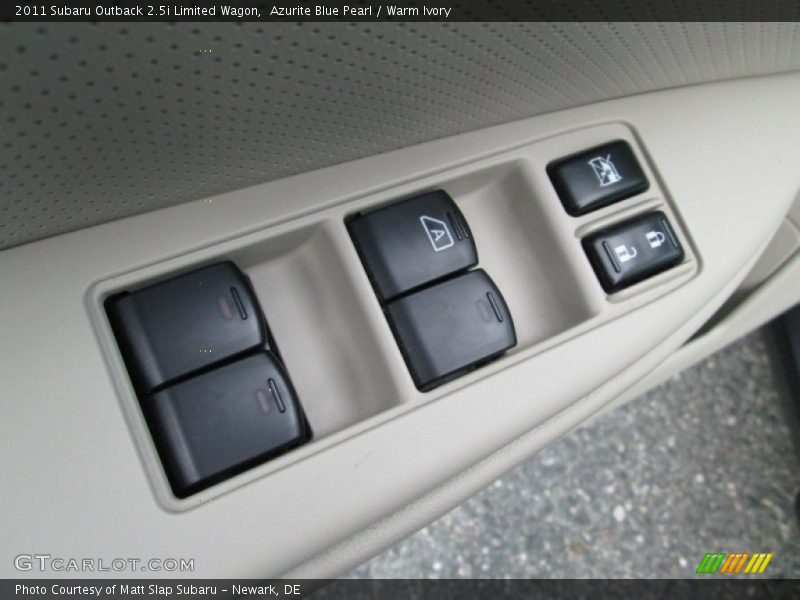 Azurite Blue Pearl / Warm Ivory 2011 Subaru Outback 2.5i Limited Wagon