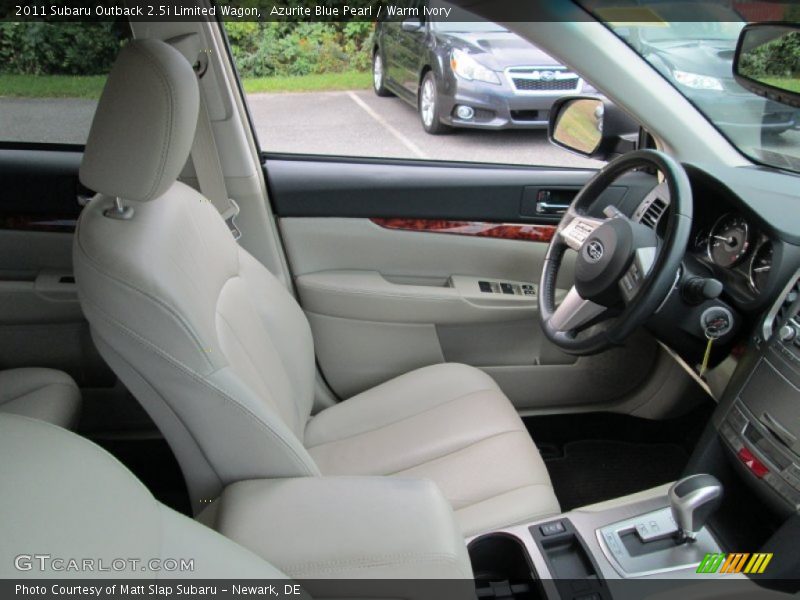 Azurite Blue Pearl / Warm Ivory 2011 Subaru Outback 2.5i Limited Wagon
