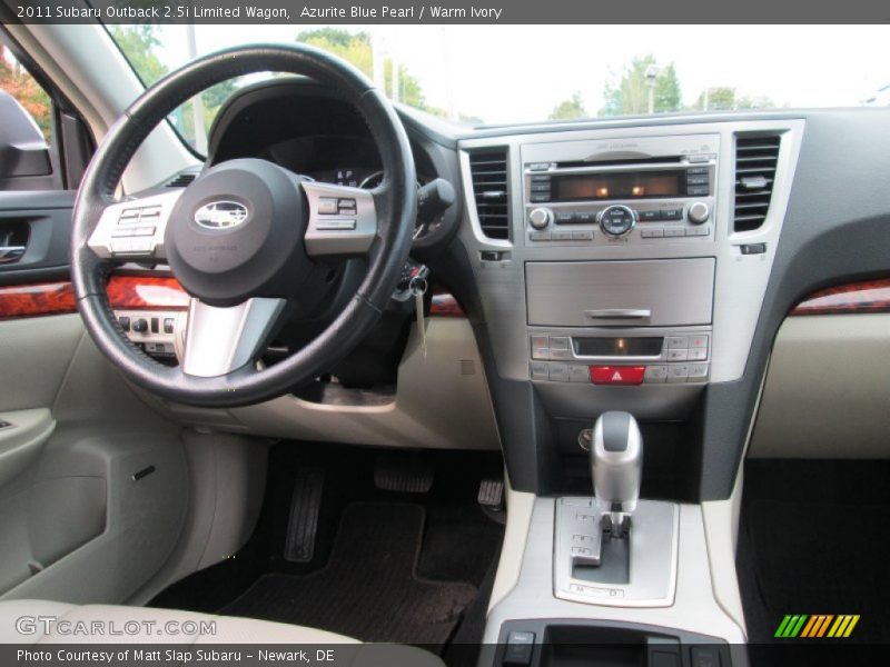 Azurite Blue Pearl / Warm Ivory 2011 Subaru Outback 2.5i Limited Wagon