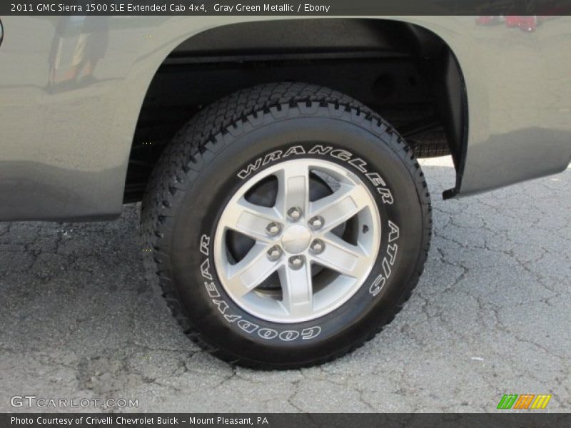 Gray Green Metallic / Ebony 2011 GMC Sierra 1500 SLE Extended Cab 4x4