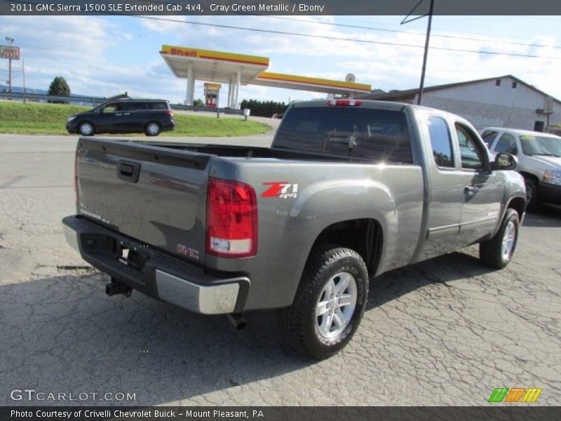 Gray Green Metallic / Ebony 2011 GMC Sierra 1500 SLE Extended Cab 4x4