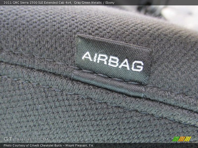 Gray Green Metallic / Ebony 2011 GMC Sierra 1500 SLE Extended Cab 4x4