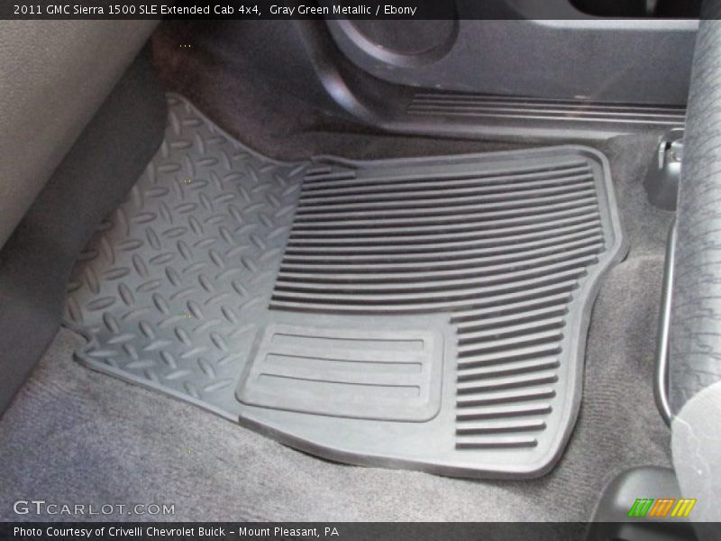 Gray Green Metallic / Ebony 2011 GMC Sierra 1500 SLE Extended Cab 4x4