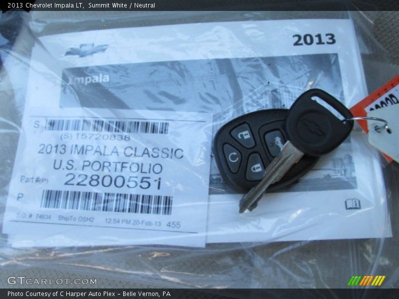 Summit White / Neutral 2013 Chevrolet Impala LT