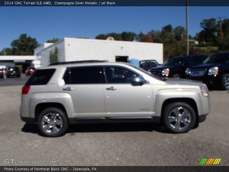 Champagne Silver Metallic / Jet Black 2014 GMC Terrain SLE AWD