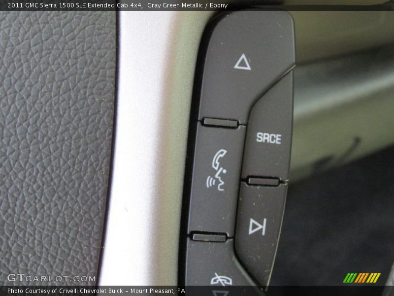 Gray Green Metallic / Ebony 2011 GMC Sierra 1500 SLE Extended Cab 4x4