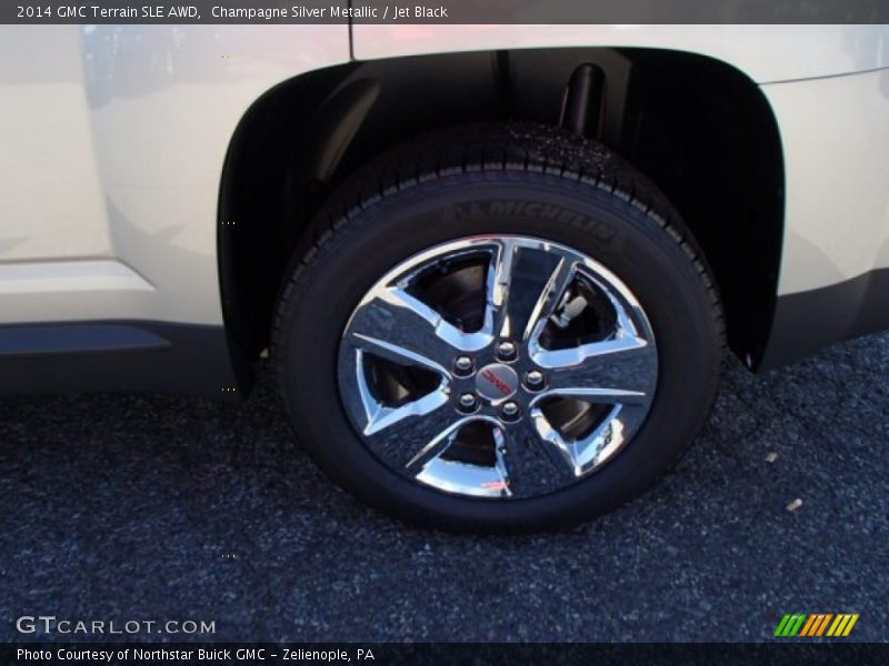 Champagne Silver Metallic / Jet Black 2014 GMC Terrain SLE AWD
