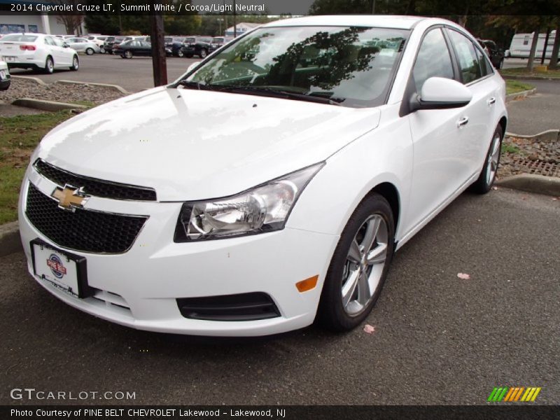Summit White / Cocoa/Light Neutral 2014 Chevrolet Cruze LT