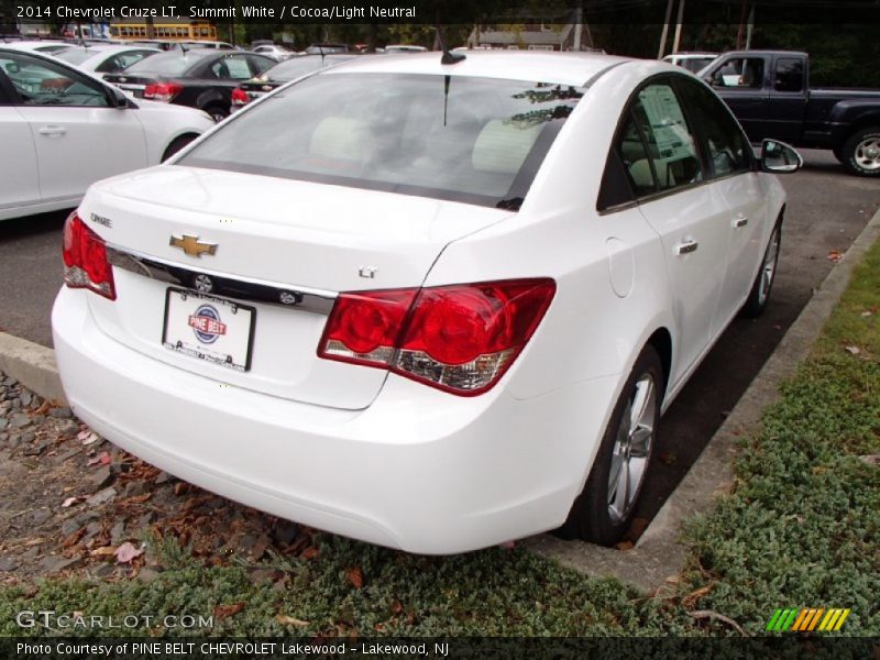 Summit White / Cocoa/Light Neutral 2014 Chevrolet Cruze LT
