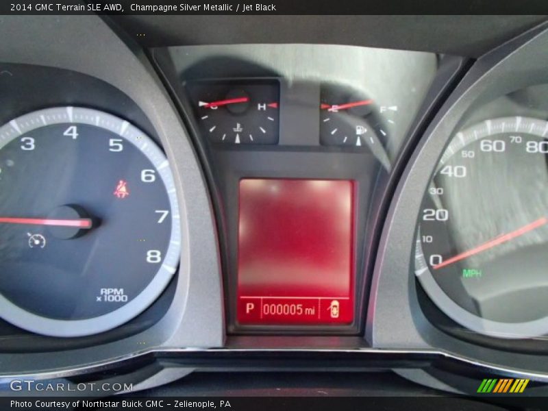 Champagne Silver Metallic / Jet Black 2014 GMC Terrain SLE AWD