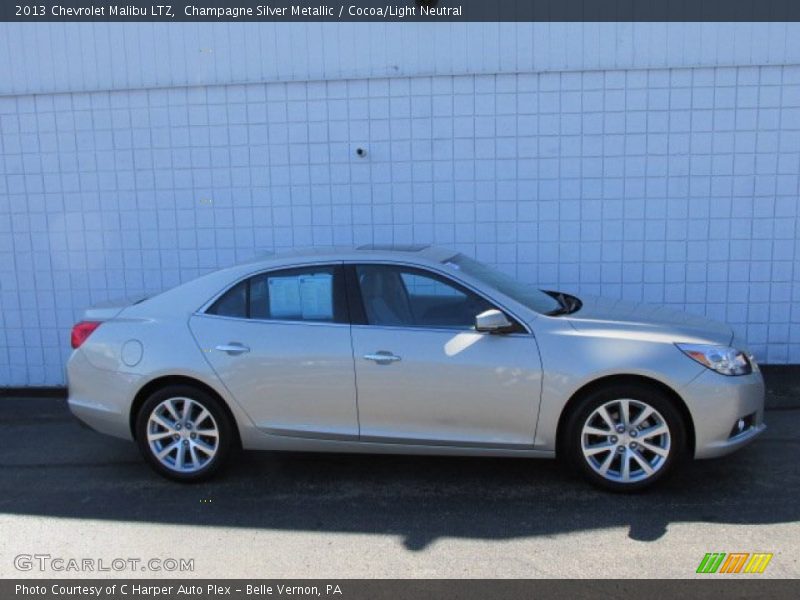 Champagne Silver Metallic / Cocoa/Light Neutral 2013 Chevrolet Malibu LTZ