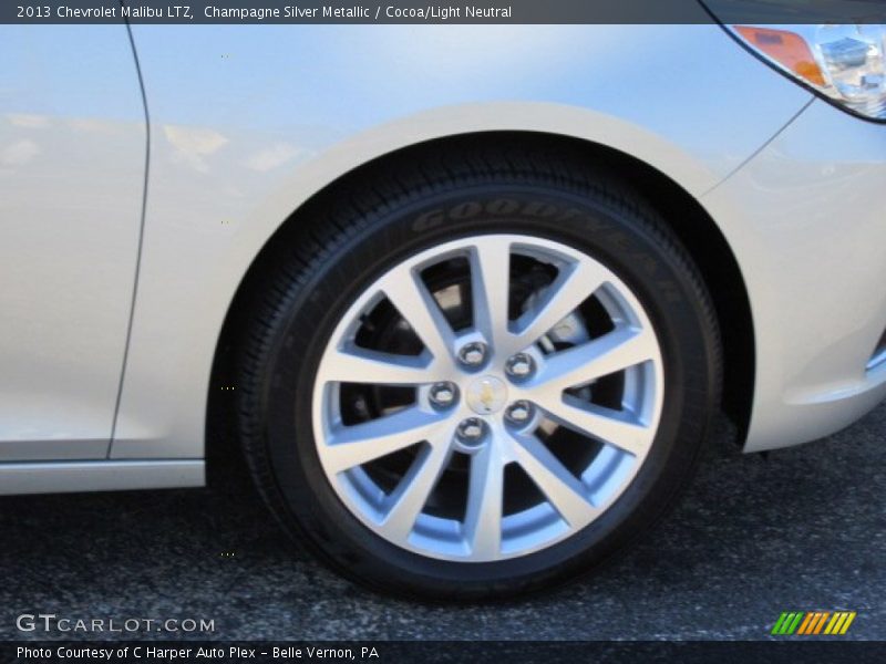 Champagne Silver Metallic / Cocoa/Light Neutral 2013 Chevrolet Malibu LTZ