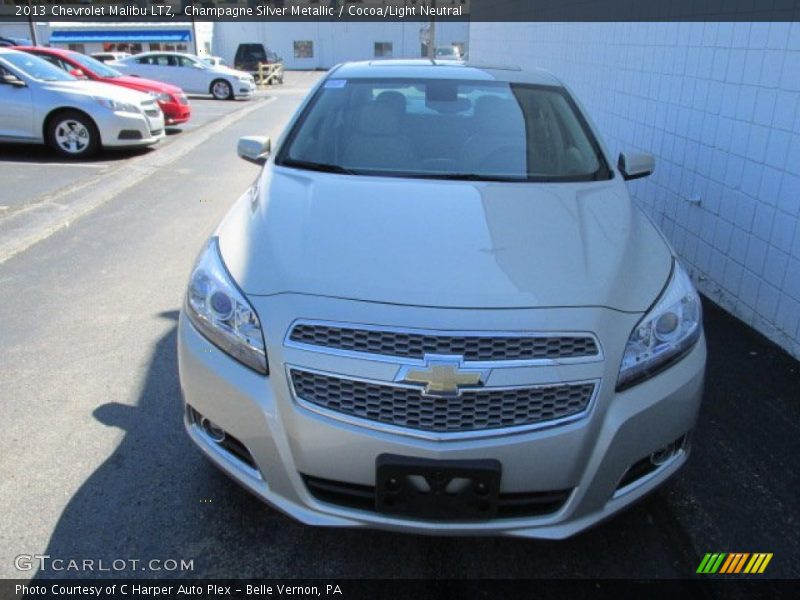 Champagne Silver Metallic / Cocoa/Light Neutral 2013 Chevrolet Malibu LTZ
