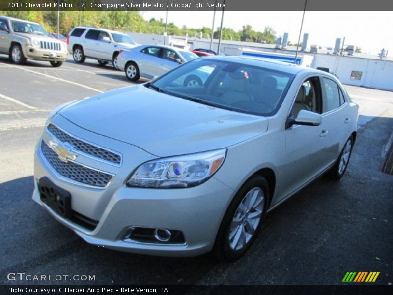 Champagne Silver Metallic / Cocoa/Light Neutral 2013 Chevrolet Malibu LTZ
