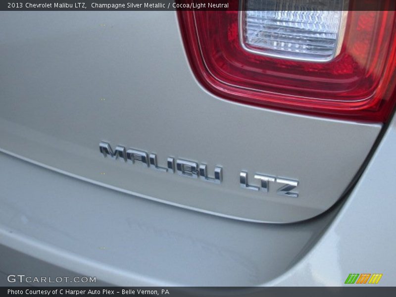 Champagne Silver Metallic / Cocoa/Light Neutral 2013 Chevrolet Malibu LTZ