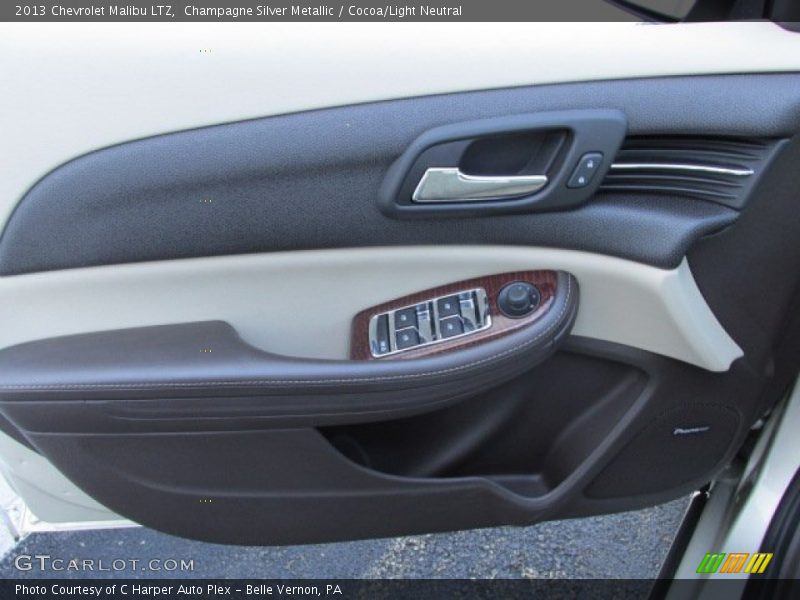 Champagne Silver Metallic / Cocoa/Light Neutral 2013 Chevrolet Malibu LTZ