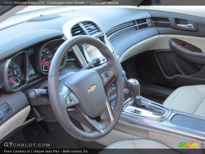 Champagne Silver Metallic / Cocoa/Light Neutral 2013 Chevrolet Malibu LTZ