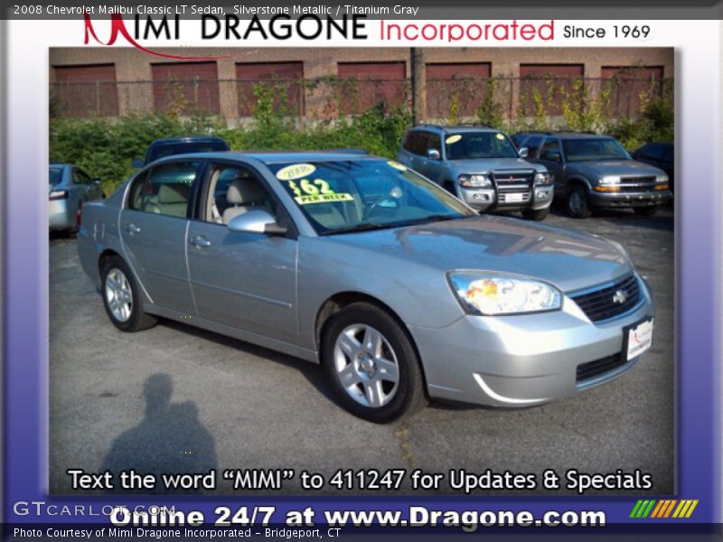 Silverstone Metallic / Titanium Gray 2008 Chevrolet Malibu Classic LT Sedan