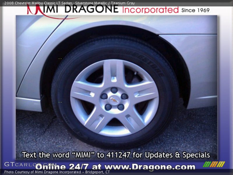 Silverstone Metallic / Titanium Gray 2008 Chevrolet Malibu Classic LT Sedan
