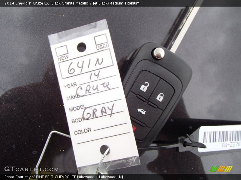 Black Granite Metallic / Jet Black/Medium Titanium 2014 Chevrolet Cruze LS