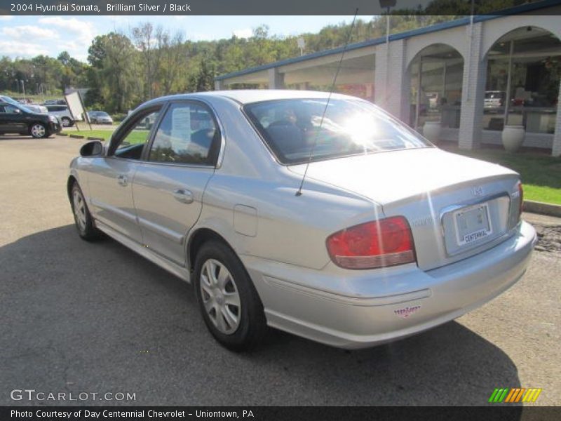 Brilliant Silver / Black 2004 Hyundai Sonata