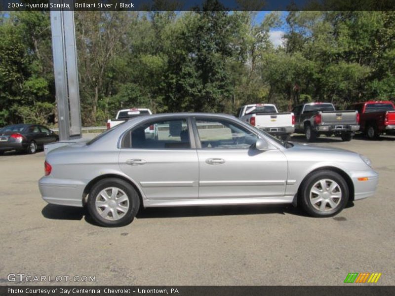Brilliant Silver / Black 2004 Hyundai Sonata