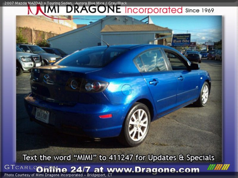 Aurora Blue Mica / Gray/Black 2007 Mazda MAZDA3 s Touring Sedan