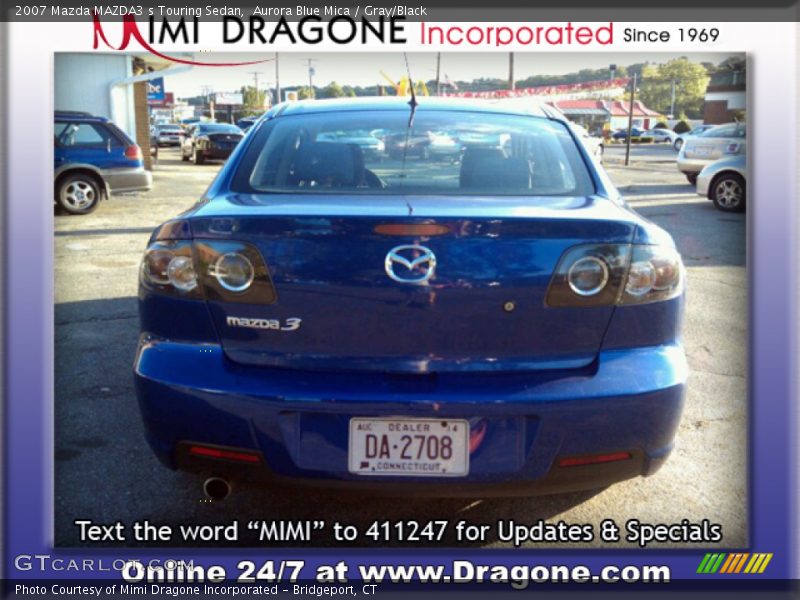 Aurora Blue Mica / Gray/Black 2007 Mazda MAZDA3 s Touring Sedan