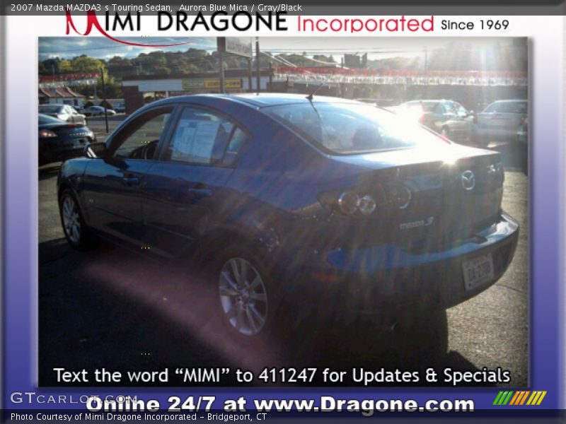 Aurora Blue Mica / Gray/Black 2007 Mazda MAZDA3 s Touring Sedan