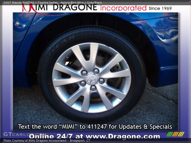Aurora Blue Mica / Gray/Black 2007 Mazda MAZDA3 s Touring Sedan