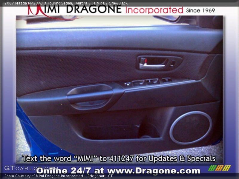 Aurora Blue Mica / Gray/Black 2007 Mazda MAZDA3 s Touring Sedan