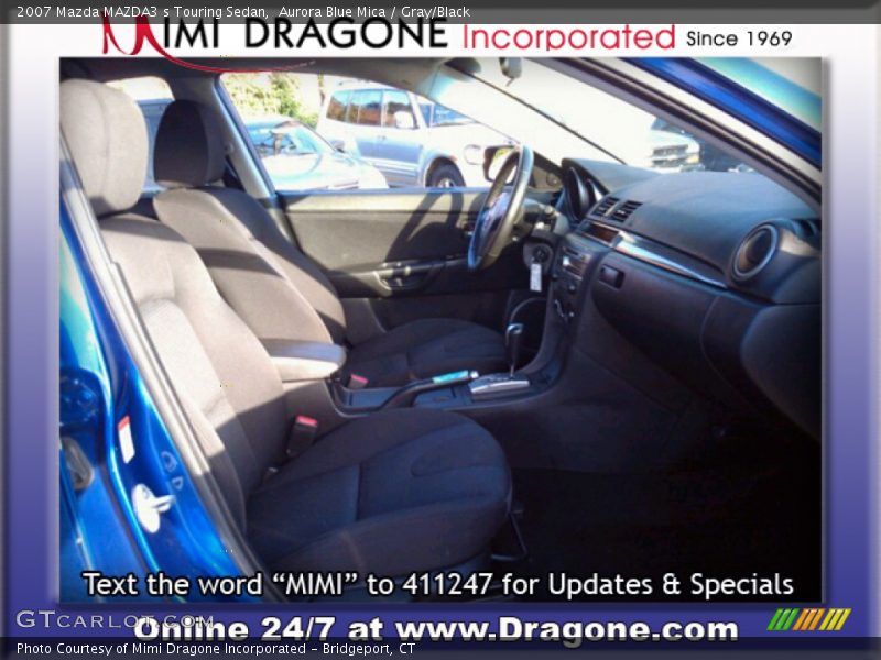 Aurora Blue Mica / Gray/Black 2007 Mazda MAZDA3 s Touring Sedan