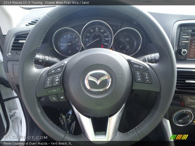 Crystal White Pearl Mica / Sand 2014 Mazda CX-5 Touring