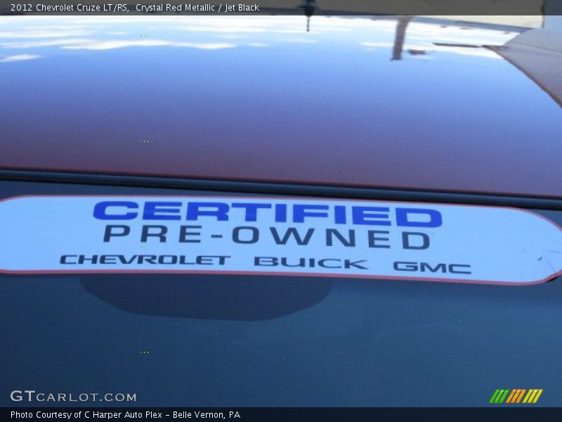 Crystal Red Metallic / Jet Black 2012 Chevrolet Cruze LT/RS