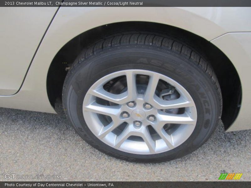 Champagne Silver Metallic / Cocoa/Light Neutral 2013 Chevrolet Malibu LT