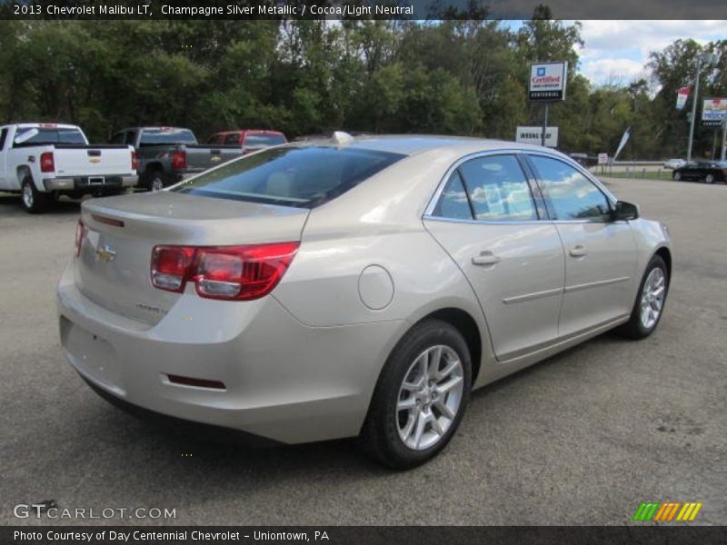 Champagne Silver Metallic / Cocoa/Light Neutral 2013 Chevrolet Malibu LT