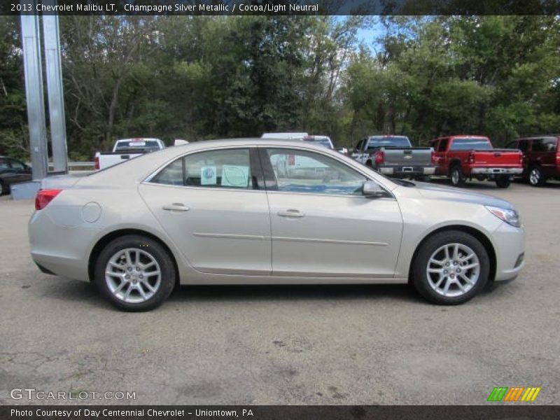 Champagne Silver Metallic / Cocoa/Light Neutral 2013 Chevrolet Malibu LT