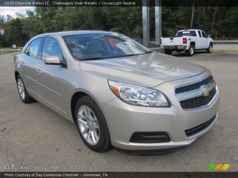 Champagne Silver Metallic / Cocoa/Light Neutral 2013 Chevrolet Malibu LT