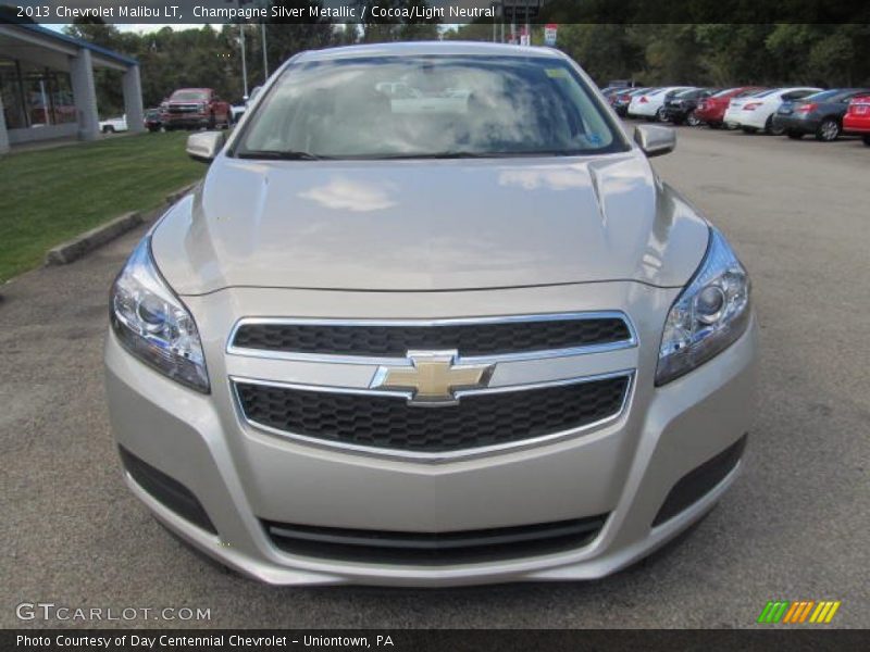 Champagne Silver Metallic / Cocoa/Light Neutral 2013 Chevrolet Malibu LT