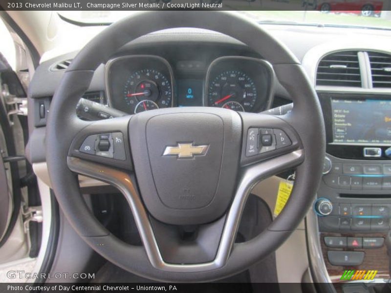 Champagne Silver Metallic / Cocoa/Light Neutral 2013 Chevrolet Malibu LT