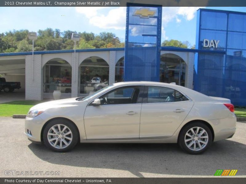Champagne Silver Metallic / Jet Black 2013 Chevrolet Malibu LT