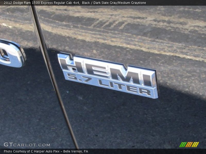 Black / Dark Slate Gray/Medium Graystone 2012 Dodge Ram 1500 Express Regular Cab 4x4