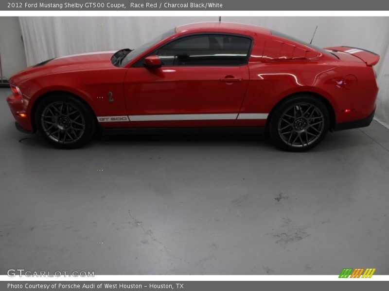 Race Red / Charcoal Black/White 2012 Ford Mustang Shelby GT500 Coupe