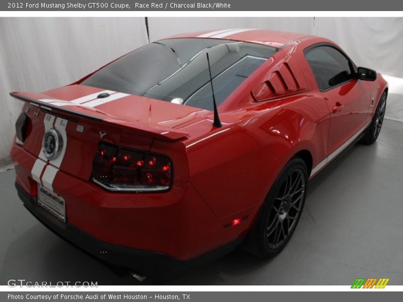 Race Red / Charcoal Black/White 2012 Ford Mustang Shelby GT500 Coupe