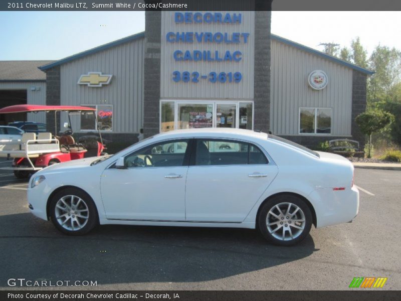 Summit White / Cocoa/Cashmere 2011 Chevrolet Malibu LTZ