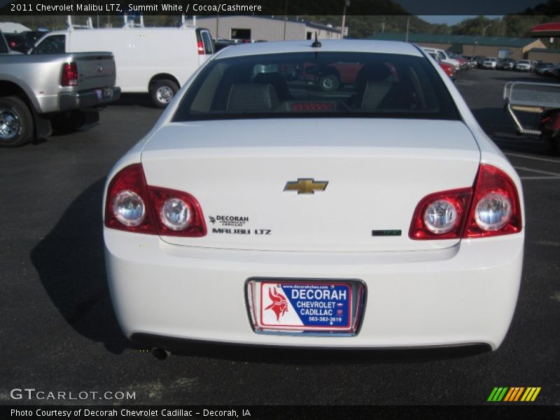 Summit White / Cocoa/Cashmere 2011 Chevrolet Malibu LTZ