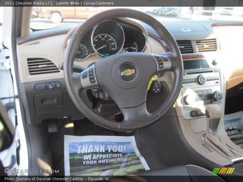 Summit White / Cocoa/Cashmere 2011 Chevrolet Malibu LTZ